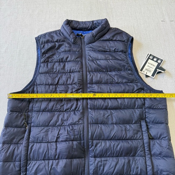 Club Room Men's Packable Vest Navy Blue Full Zip Lightweight Size L Travel - Picture 7 of 11